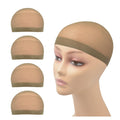 YTBYT 4 Pcs Wig Caps Stretchy Nylon Wig Stocking Caps for Women Men Kids (Nylon Wig Cap Light Brown)
