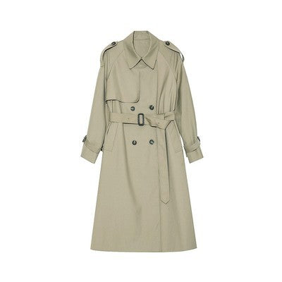 British Double-breasted Loose Mid-length Coat