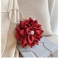 Elegant Silk Flower Evening Bag for Women (Hard Case)
