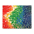 Bespattered Facade Rainbow Seaside Stretched Matte Canvas Art Prints | Multiple Sizes