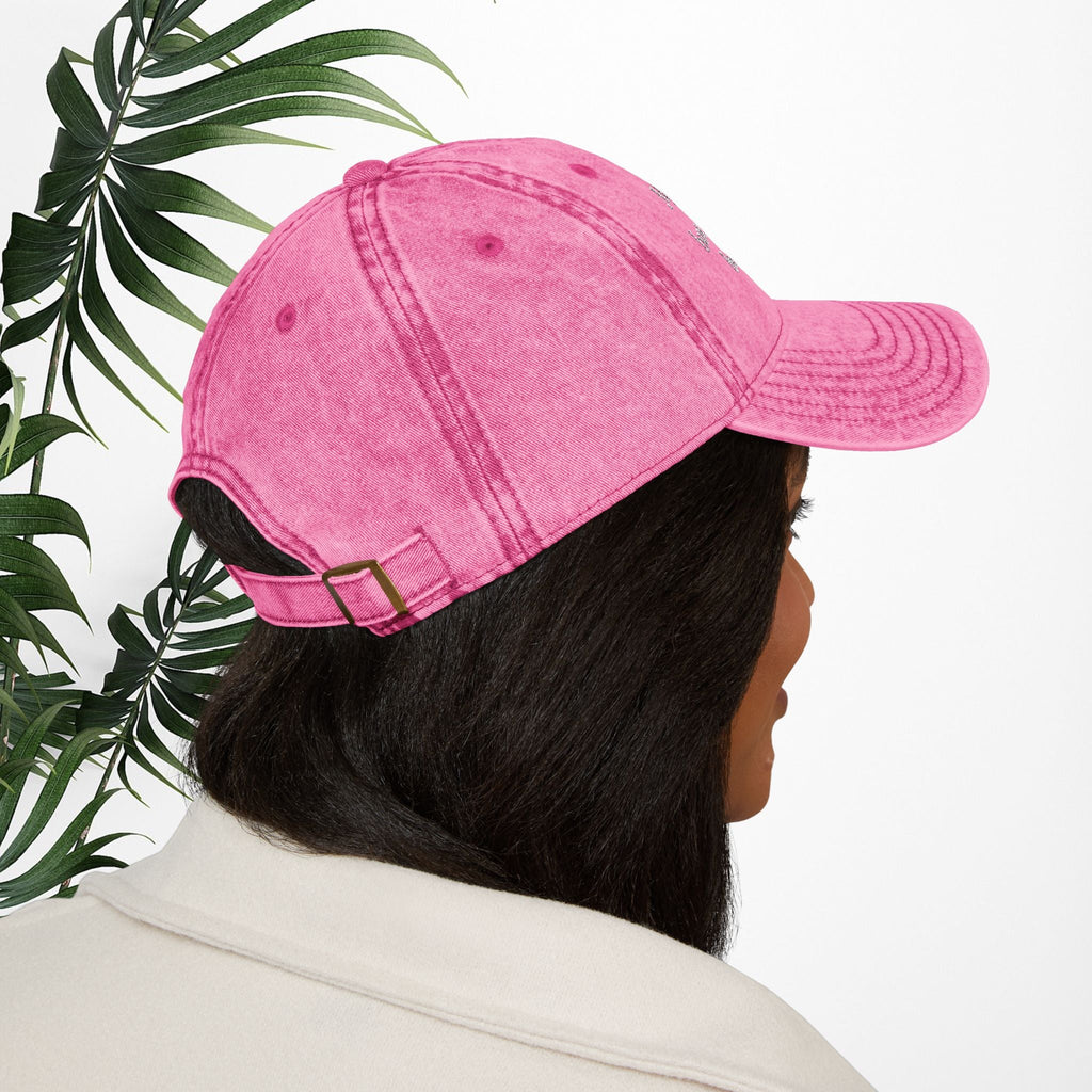 Bespattered Facade "My Tummy Hurts" White Embroidered Vintage Cap