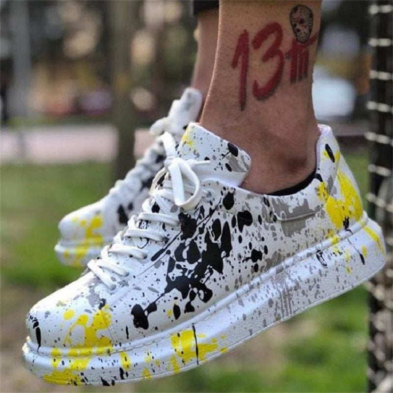 New Casual Faux Leather Low-Top Thick Sole Shoes