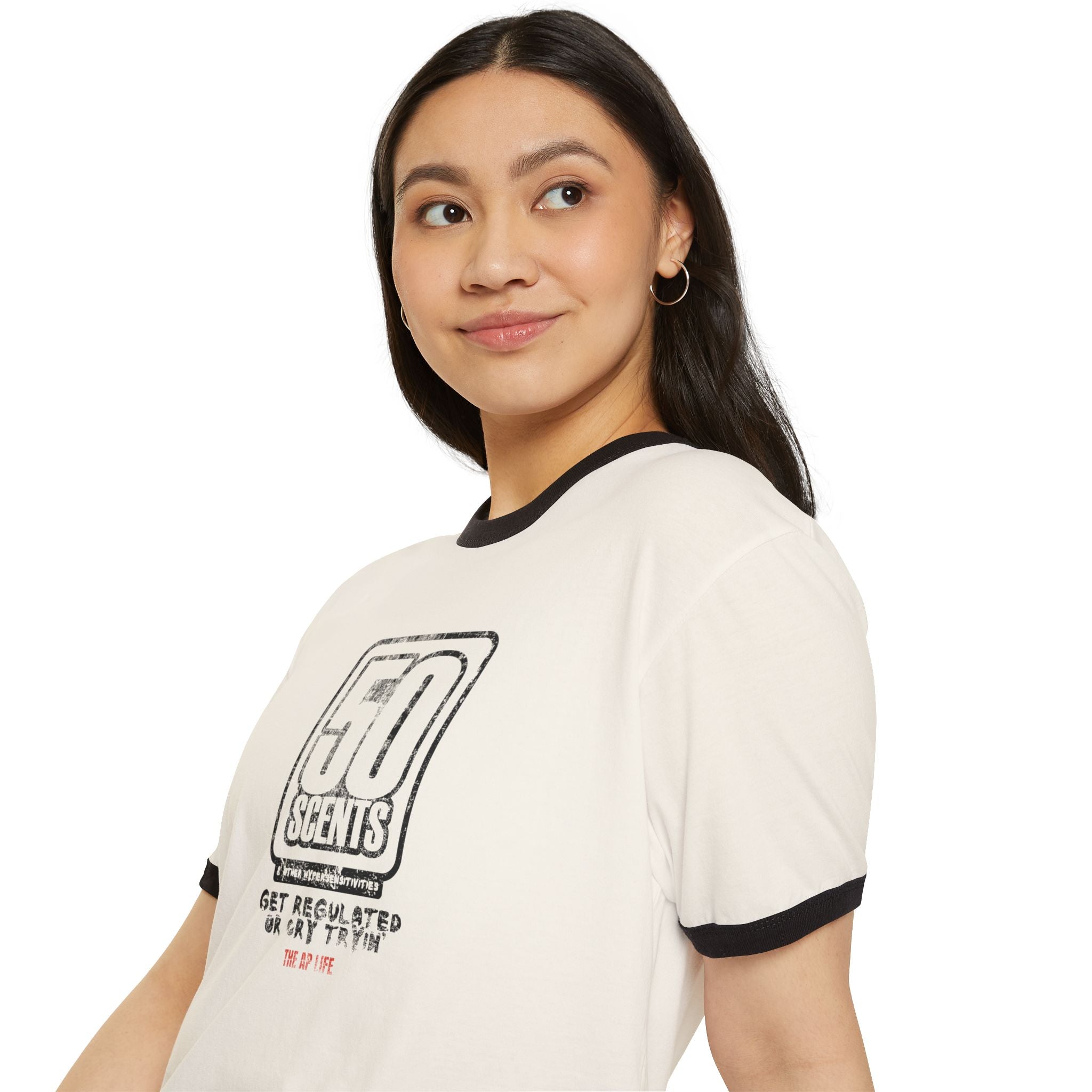 50 Scents & Other Hypersensitivities - Get Regulated or Cry Tryin' - Adult Unisex Cotton Ringer T-Shirt