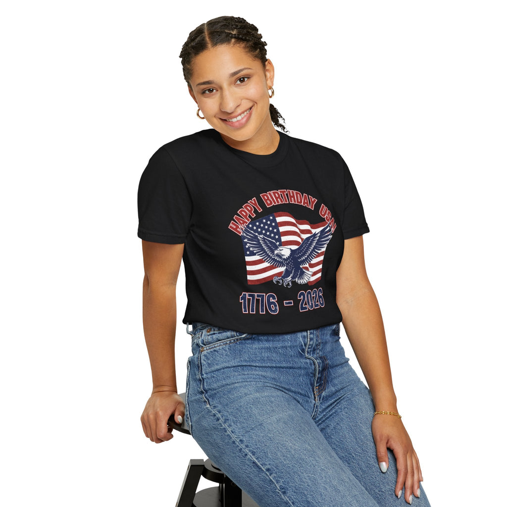 America 250 – Eagle Flag “1776–2026” Happy Birthday USA T-Shirt