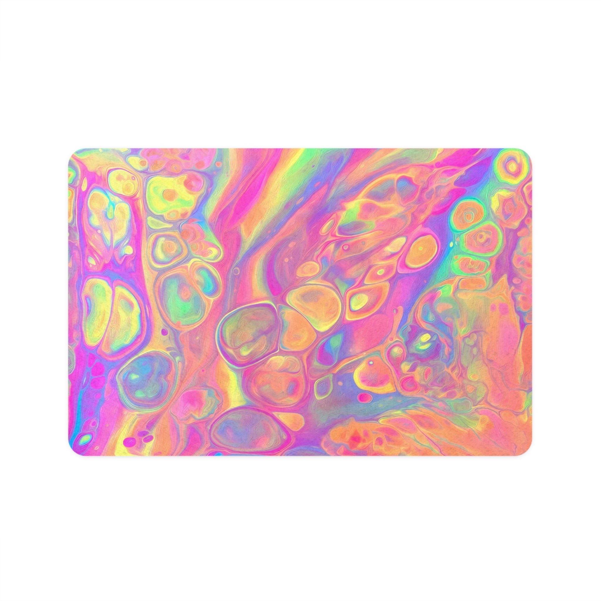 Bespattered Facade Rainbow Sherbet Pet Food Mat