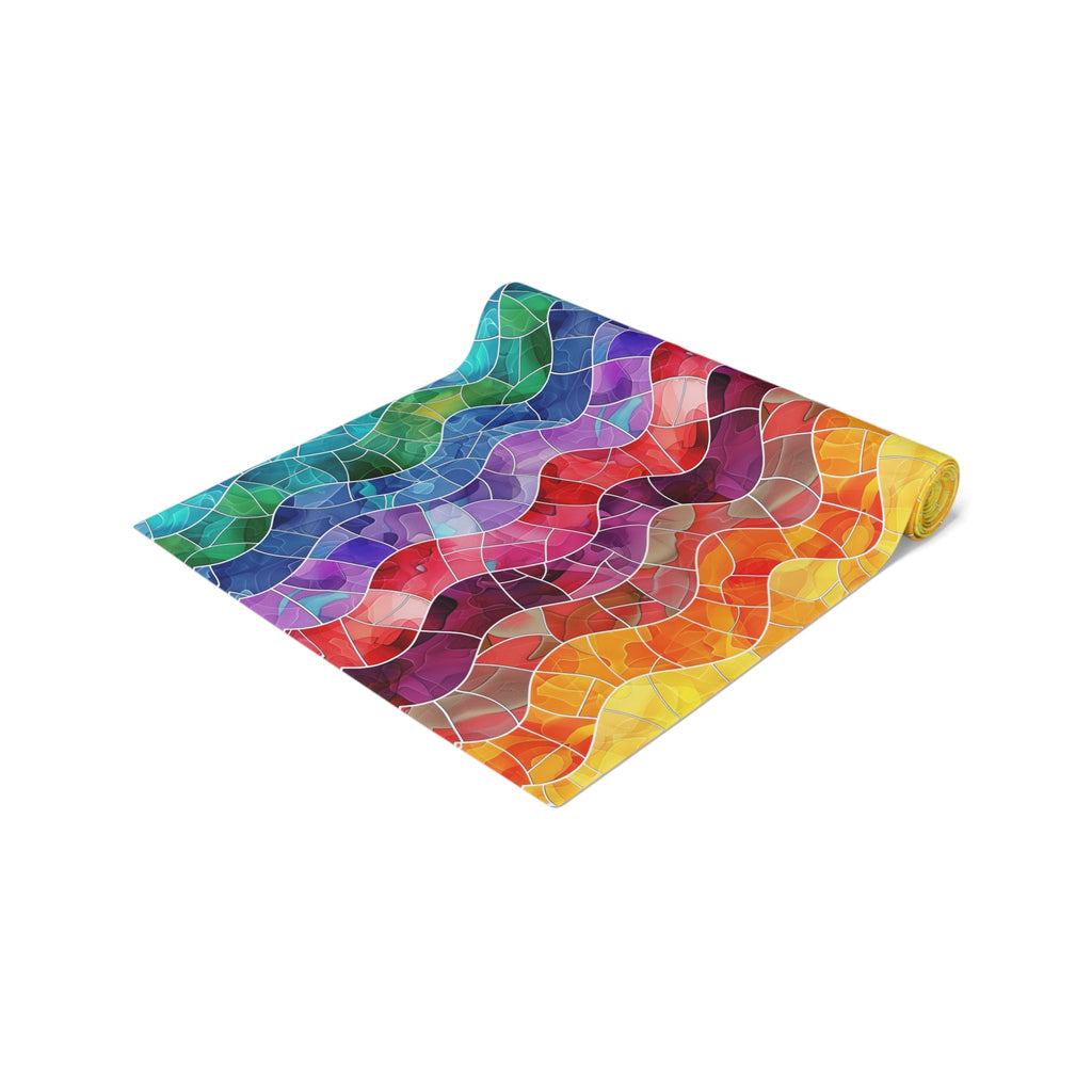 Bespattered Facade Rainbow Mosaic Table Runner (2 sizes)
