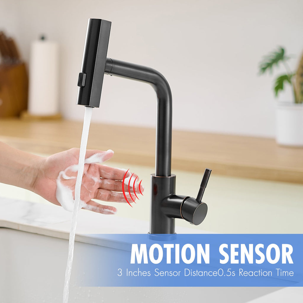 Touchless Kitchen Faucet, Hands Free Automatic Smart Kitchen Faucet, Stainless Steel Touchless Kitchen Faucet