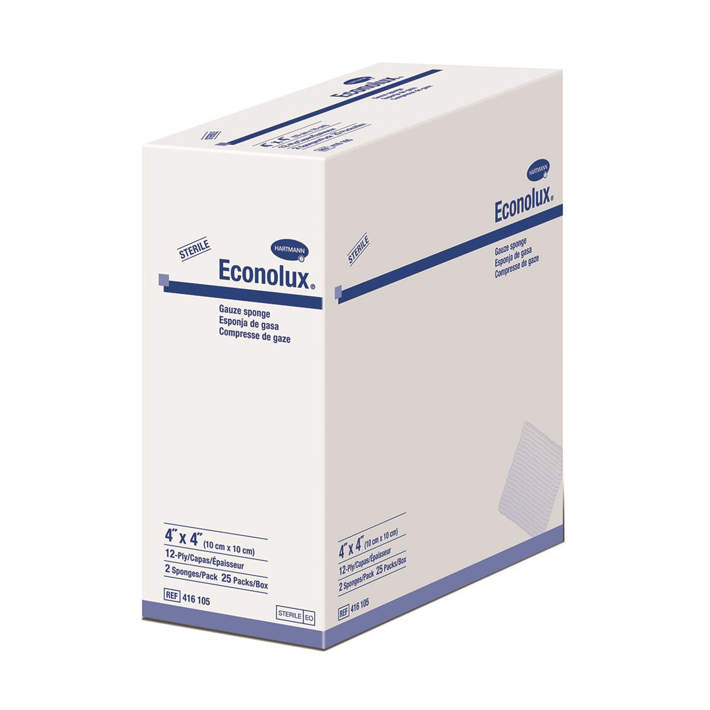 Econolux® Sterile Gauze Sponge, 4 x 4 Inch, 12-Ply 416105
