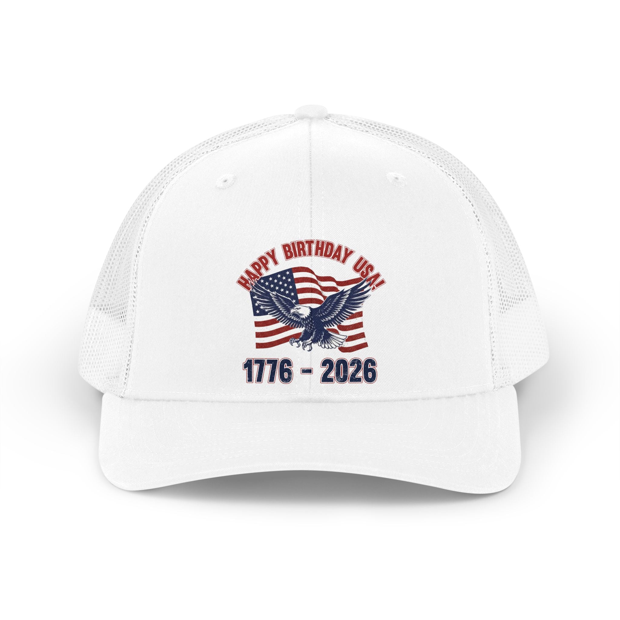 America 250 – 1776–2026 Happy Birthday USA Trucker Hat