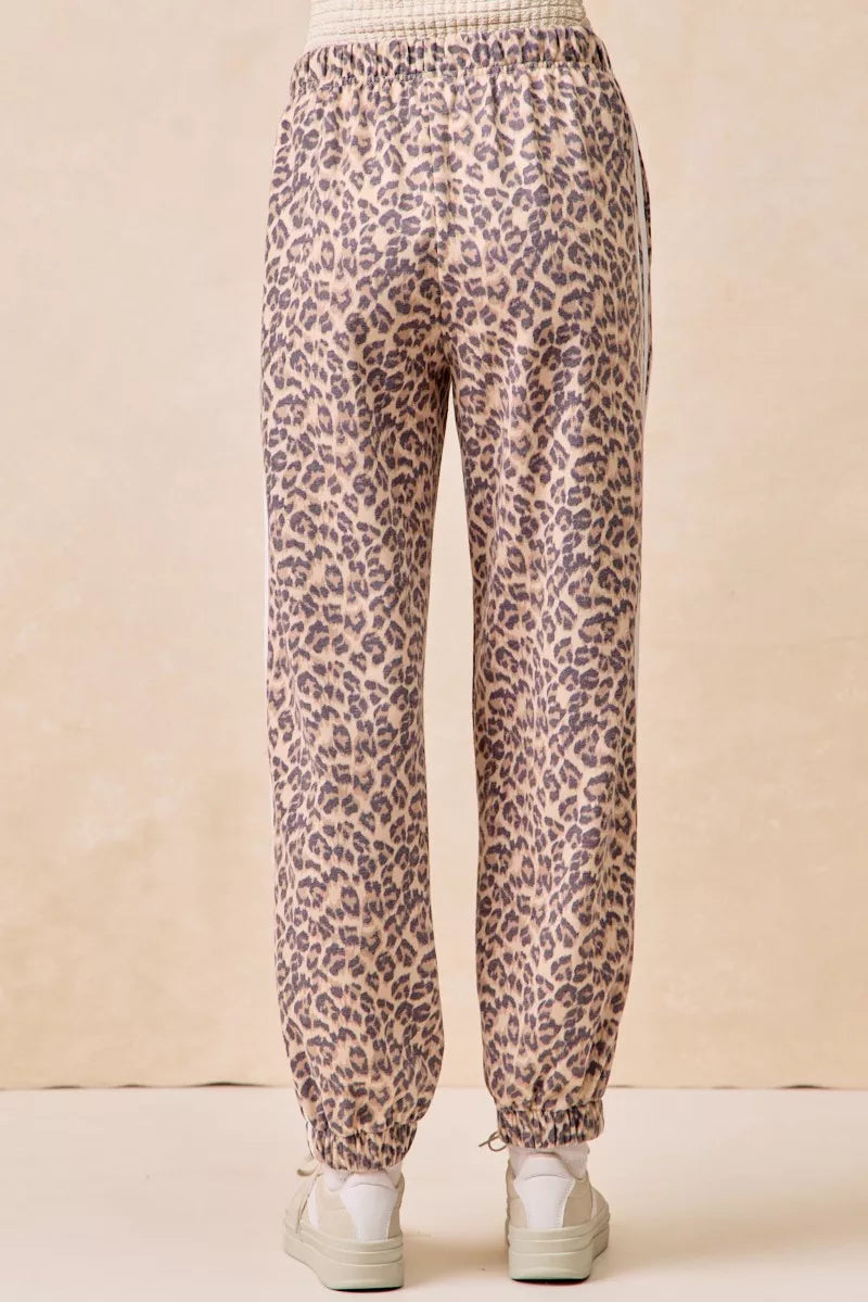 BiBi Side Lines Leopard Track Pants