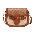 Women Small Crossbody Bags Women Golden Buckle Leather Purse Handbag Fashion Design (brown)