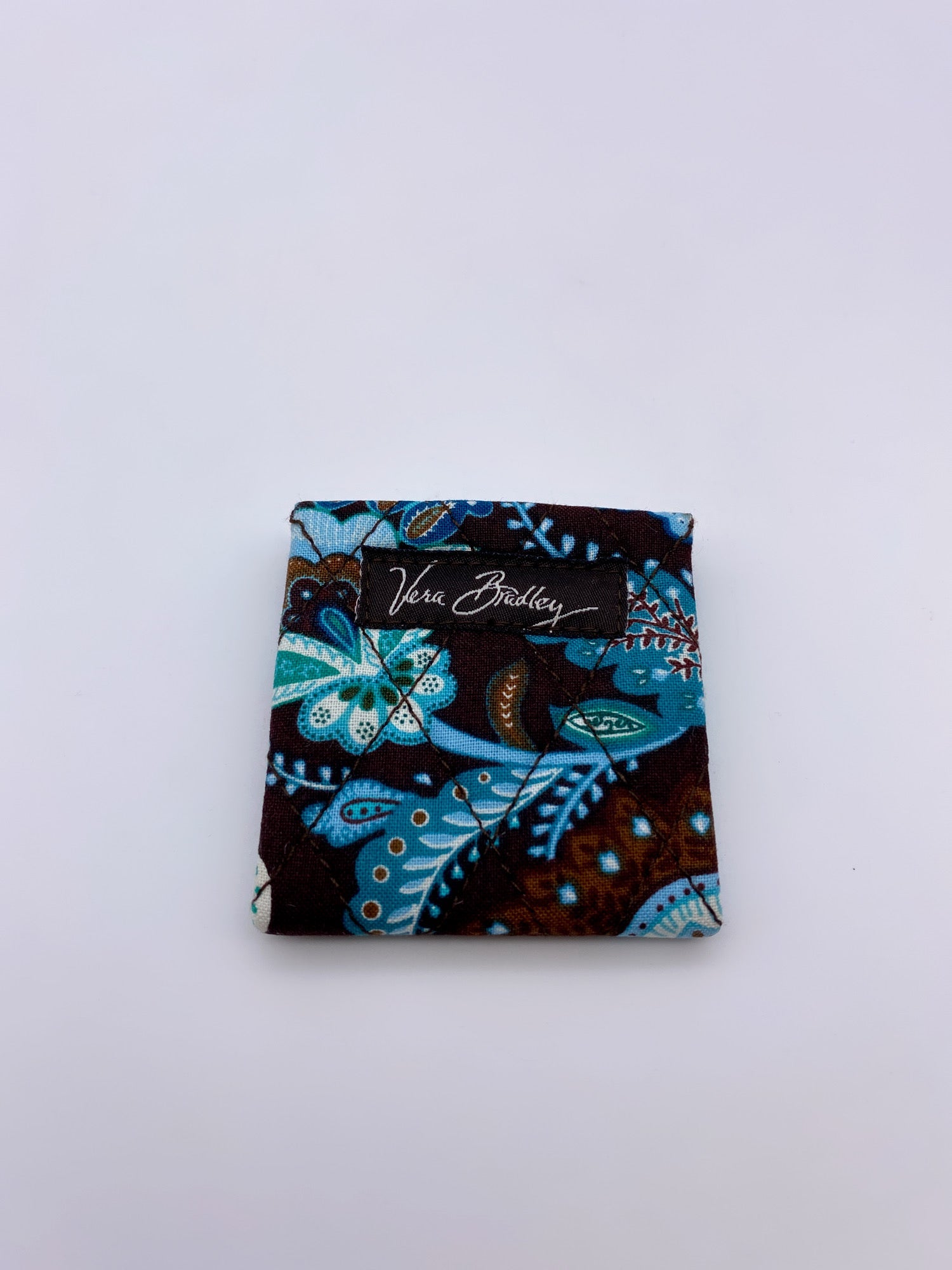 Vera Bradley Rare Small Compact Mirror Two Way Java Blue