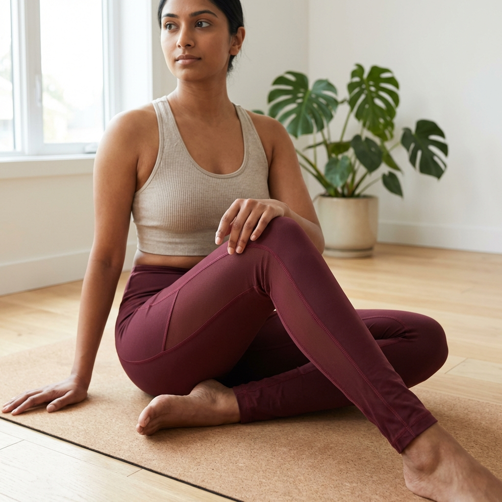 REGNA X Women's STRETCHY Workout Leggings Solid Mesh, Medium
