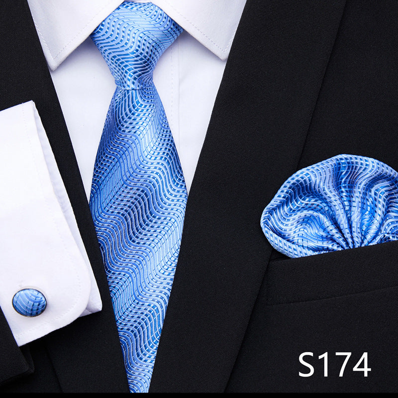 Men's Tie Set - Various Patterns, European Style (3 Pieces)