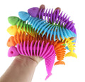 Curious Minds Busy Bags Set of 6 Stretchy Fish Bone Animal Puffer Stretchy Noodle Toys - Fun Long Stretch Toys - Fidget Sensory Toy - Stretchy Noodles String Fiddle