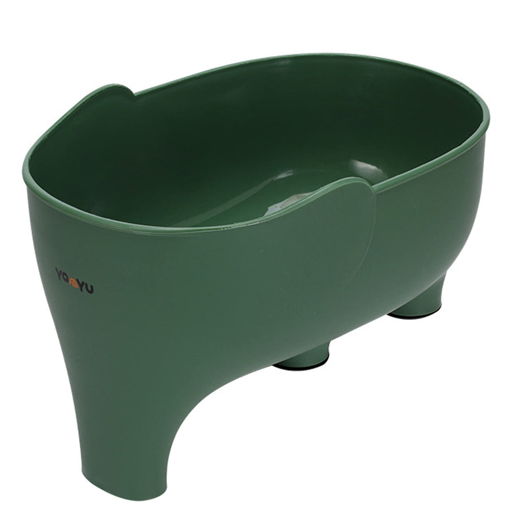 FHTECO Vegetables Washing Basket Elephant Drainage Basket Fruit Basket for Draining Pasta Noodles Kitchen (Green) 22x14x10cm/8.7 * 5.5 * 3.93in