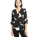 Alfani Womens Gathered Sleeve Hi-Low Blouse, Size Small