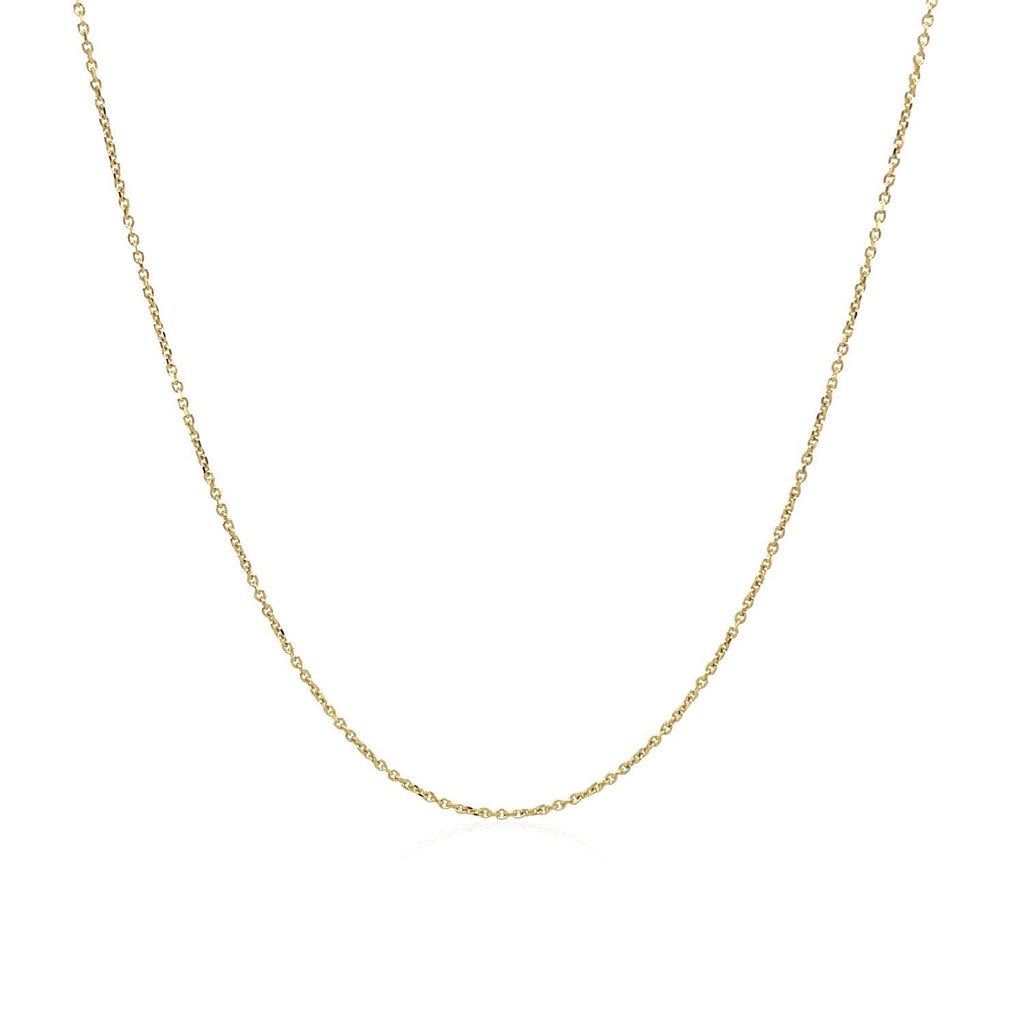 14k Yellow Gold Cable Link Chain 0.5mm