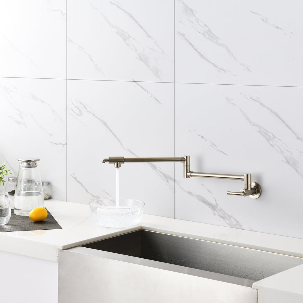 Wall Mount Folding Kitchen Pot Filler Faucet