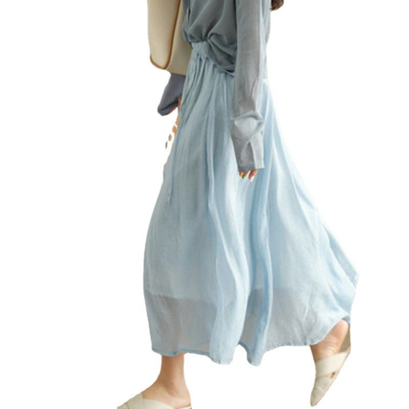 Elegant Women's Loose Long Skirt for Casual Summer Wear