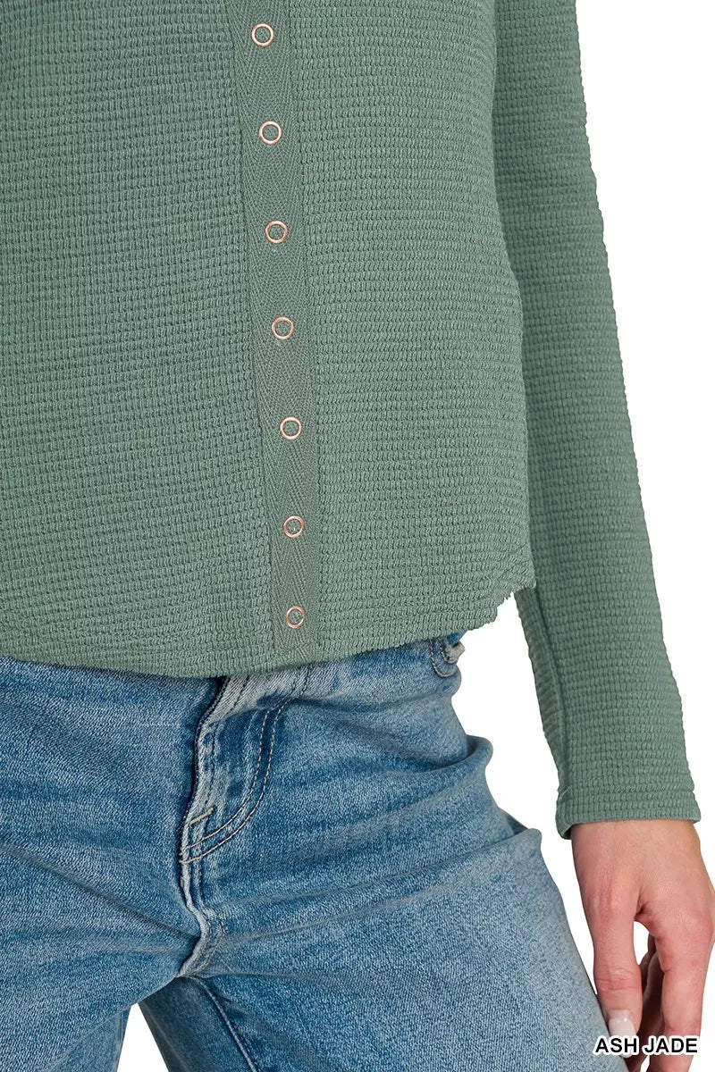 Zenana Double Knit Snap Button Shirts