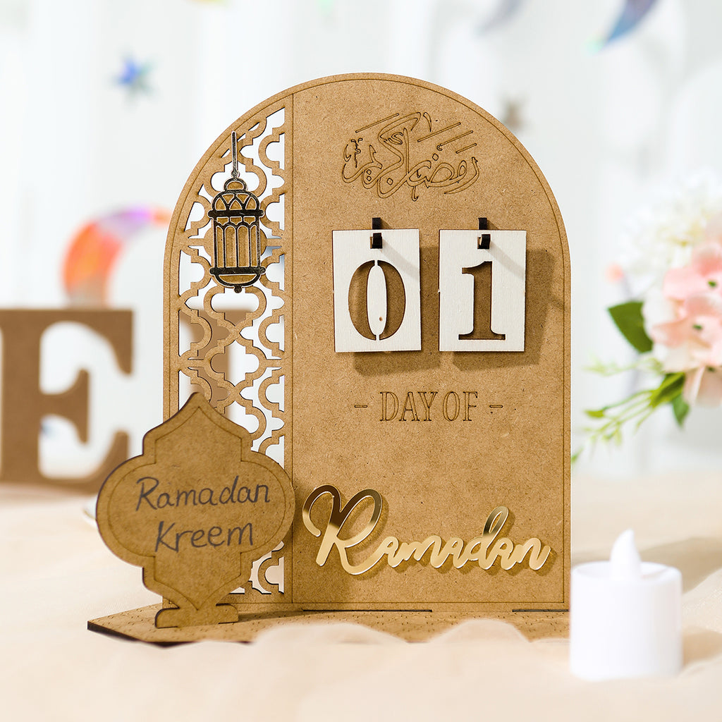 Wood Christmas DIY Countdown Calendar Pendant Decor