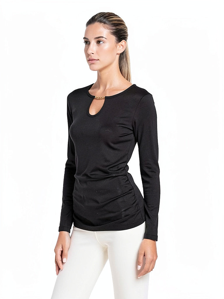 Single Thread Chain Keyhole Top, Size Small
