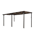 10' x 14' Outdoor Pergola Gazebo, Wall-Mounted Lean-to Metal Awning Gazebo with Roof, Large Heavy Duty for Patio, Decks, Backyard
