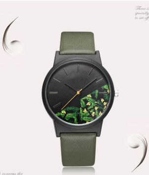New Korean Style Unisex Quartz Watch with Tropical Design