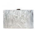White Shell Pattern Acrylic Clutch Evening Bag