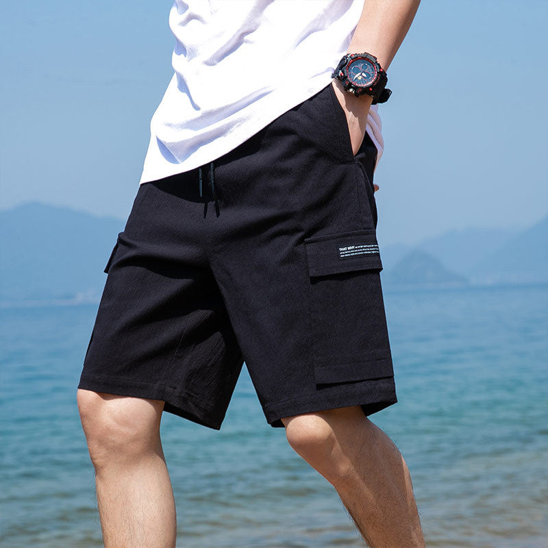 Men's Casual Five-Point Shorts Overalls