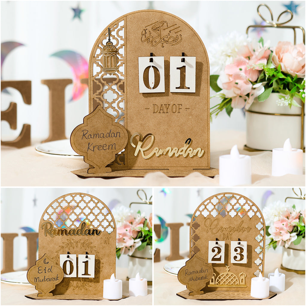 Wood Christmas DIY Countdown Calendar Pendant Decor