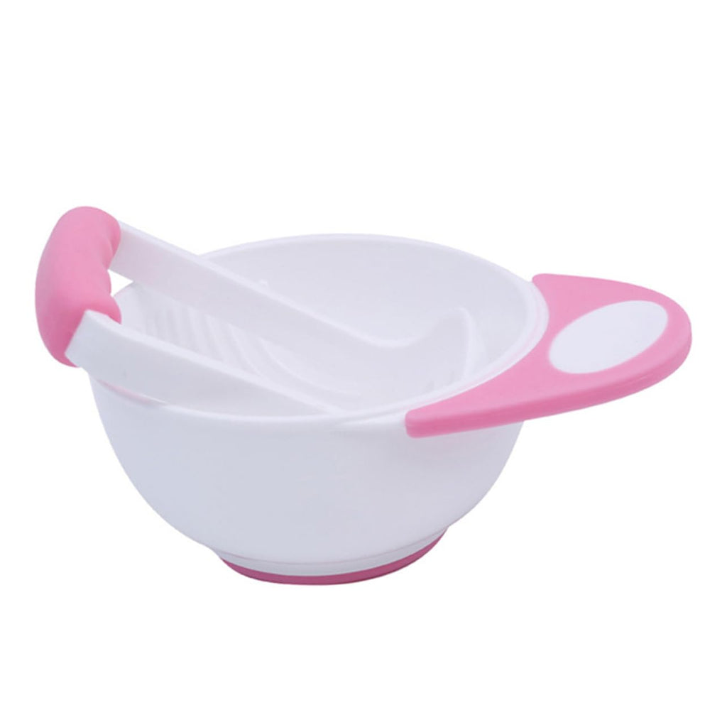 Beatifufu 1 Hand Masher for Baby Food Masher Bowl Potato Crusher Kitchen and Pestle Baby Food Presser Complementary Food Bowls for Baby Food Child Conditioner Manual Pink