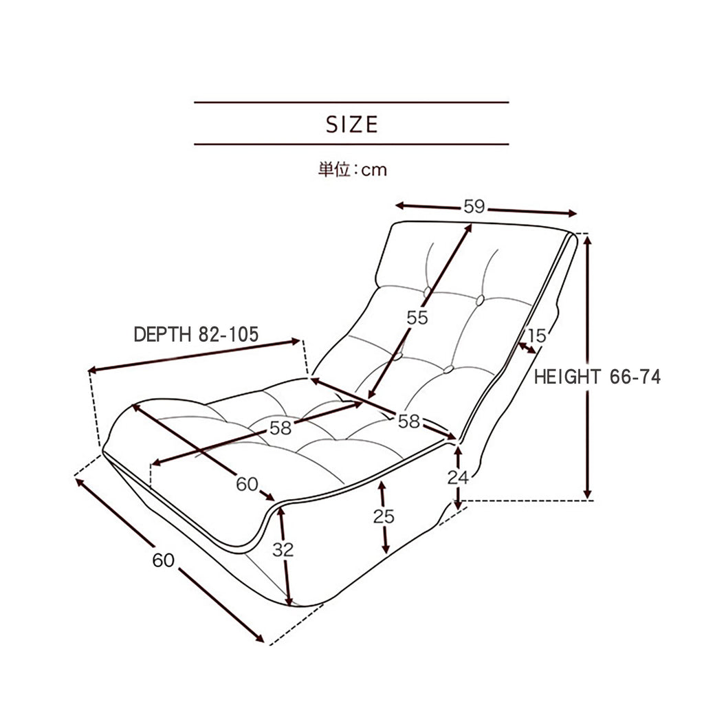 Single sofa reclining chair Japanese chair lazy sofa tatami balcony reclining chair leisure sofa adjustable chair,Navy