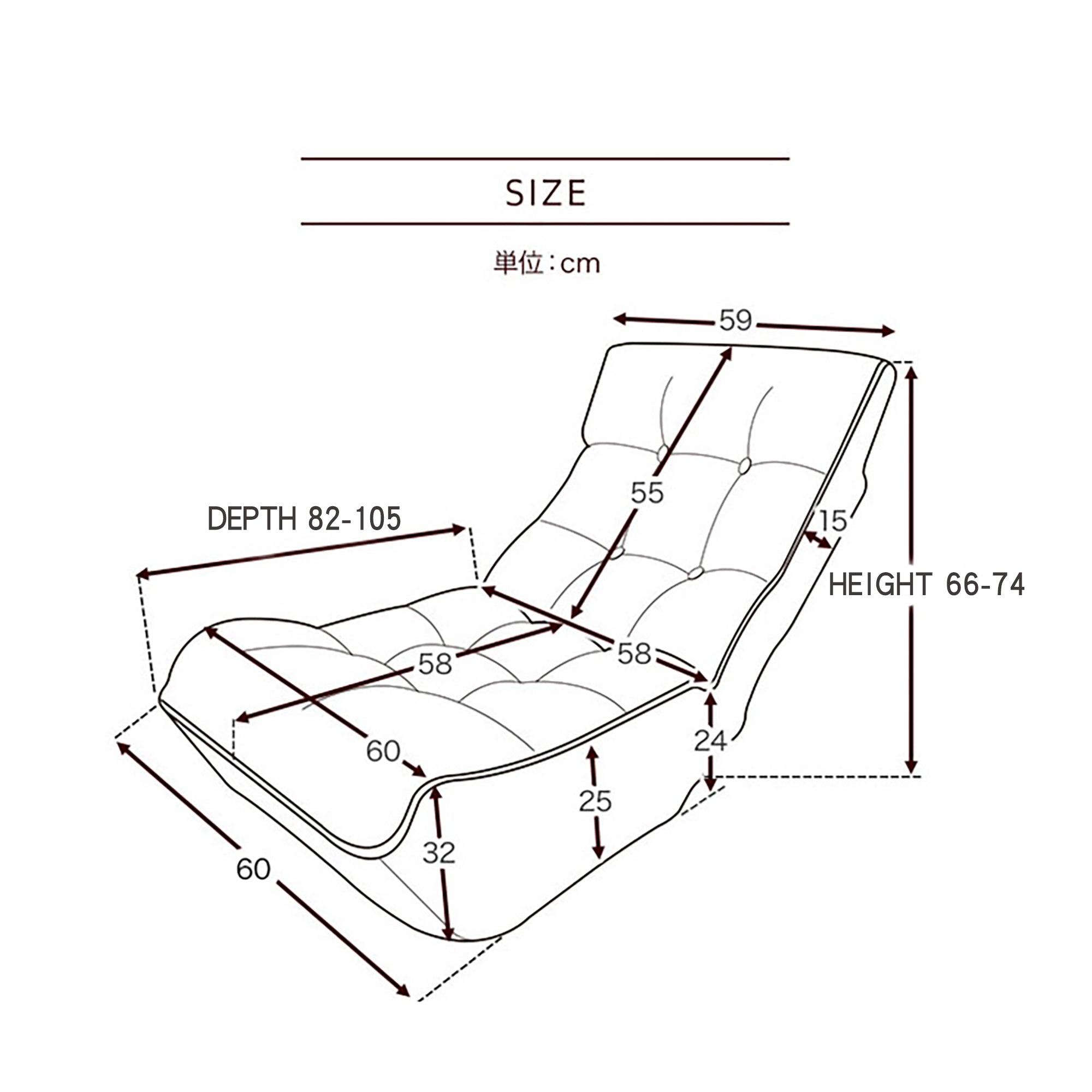 Single sofa reclining chair Japanese chair lazy sofa tatami balcony reclining chair leisure sofa adjustable chair,Navy