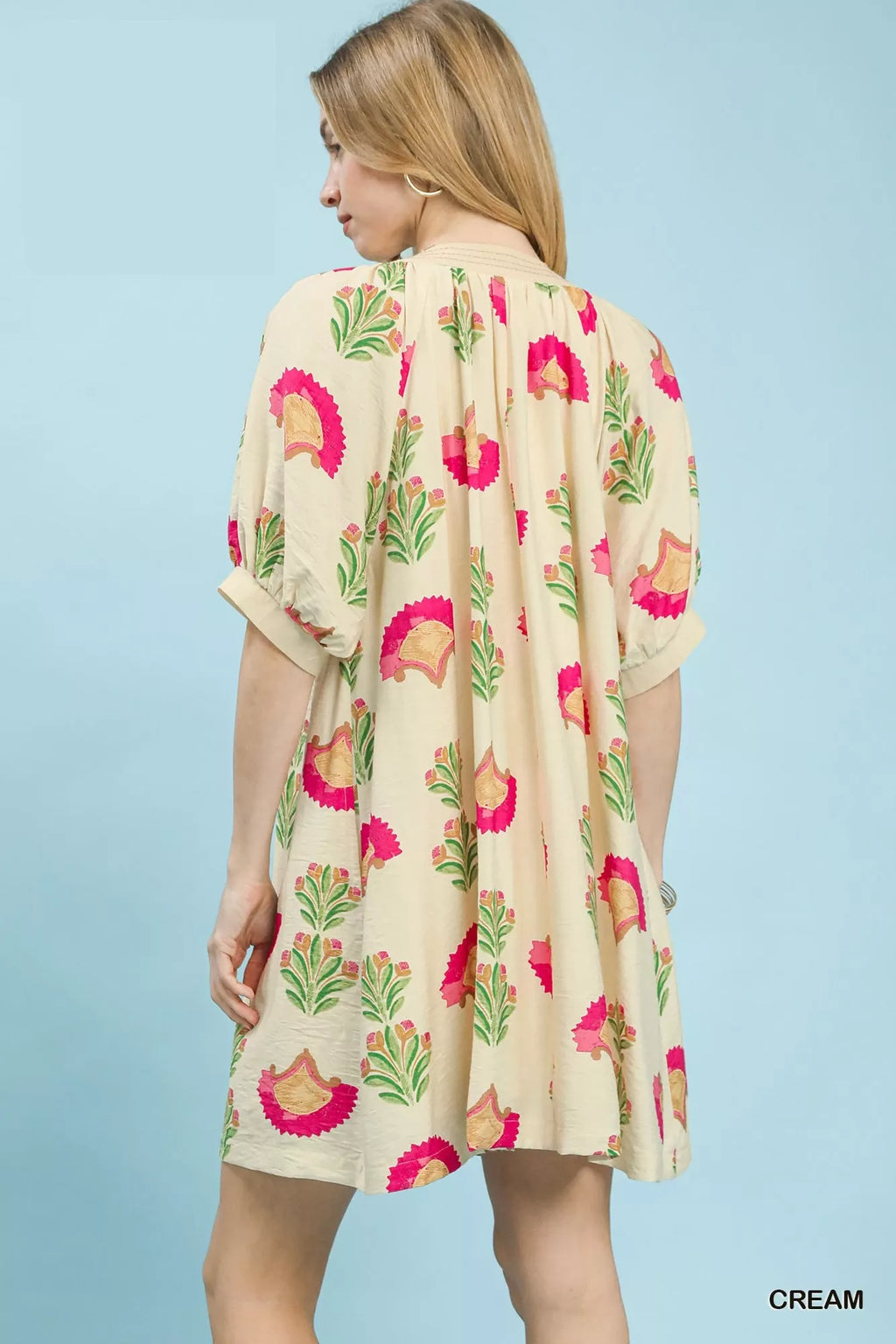 Umgee Abstract Print Mini Dress
