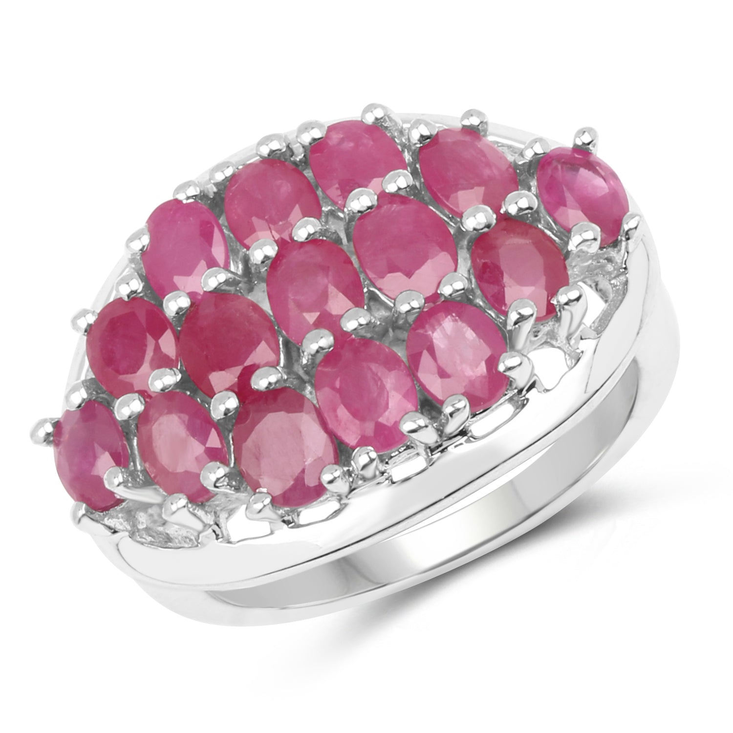 3.00 Carat Genuine Ruby .925 Sterling Silver Ring