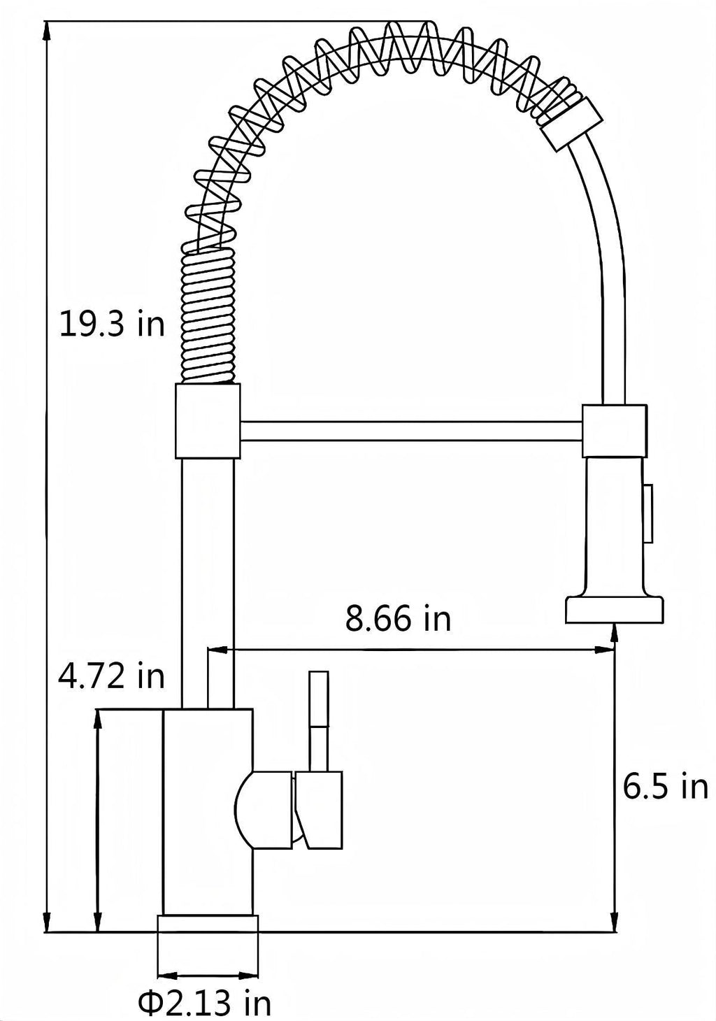 Kitchen Faucet with Pull Down Sprayer Industrial 1 Handle 1 Hole Or 3 Hole Faucet for Farmhouse Camper Laundry Utility Rv Wet Bar Sinks, Stainless Steel, Brushed Gold