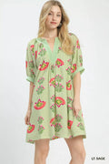 Umgee Abstract Print Mini Dress