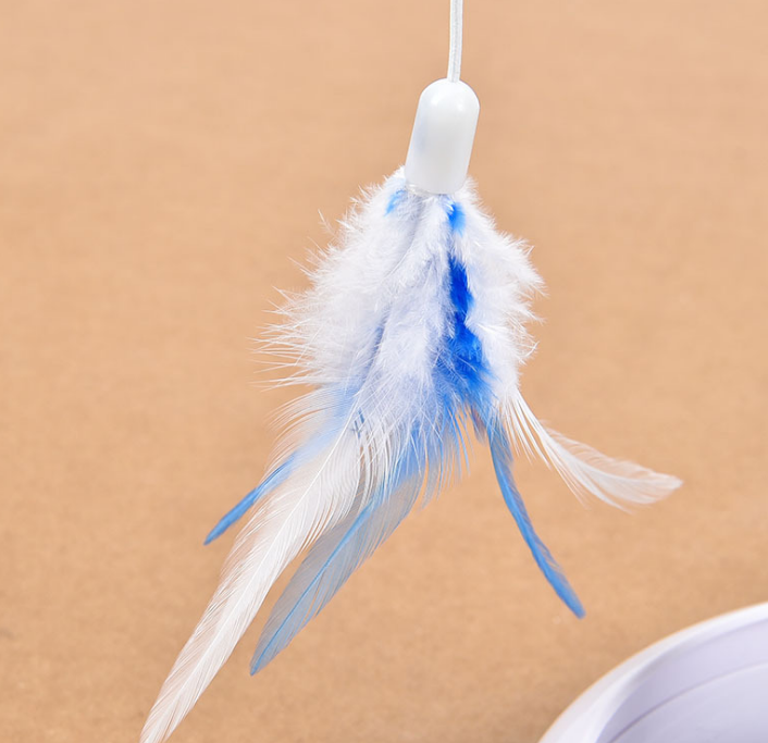 Electric Rotating Cat Toy with Teasing Wand