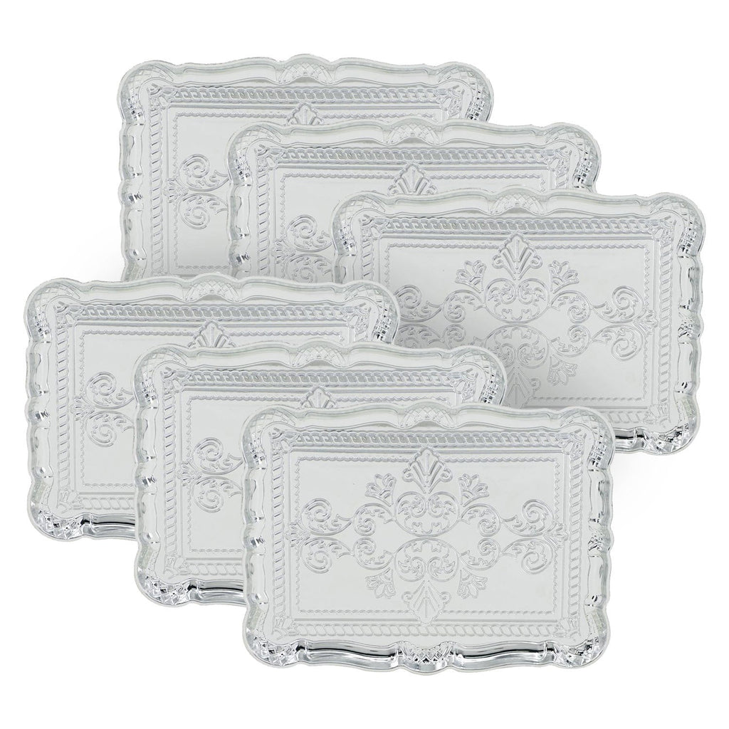 6 Pack Plastic Charger Plate, 11.8' x 9.1'