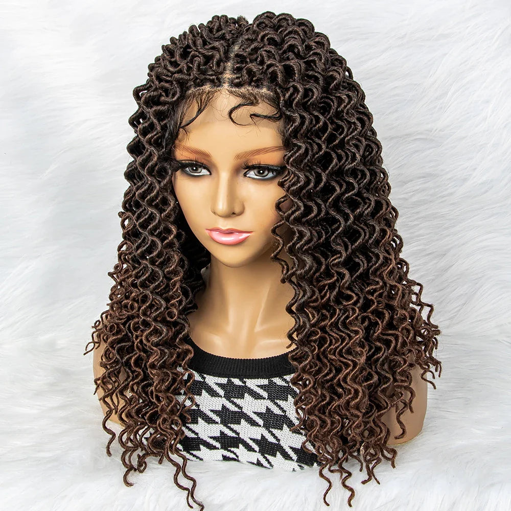Water Wave Braided Wig | 9x6 Lace Front with Baby Hair