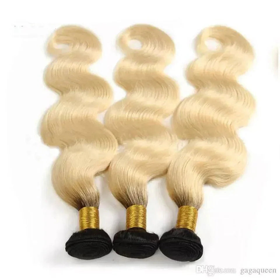 Rebecca Ombre Body Wave Human Hair Bundles | 1B/4/27/30/99J/613 Blonde Two & Three-Tone Remy Weave Deals