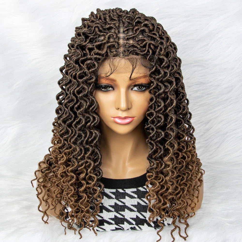 Water Wave Braided Wig | 9x6 Lace Front with Baby Hair