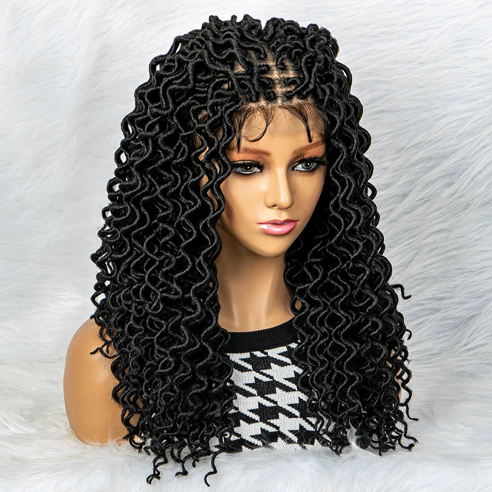 Water Wave Braided Wig | 9x6 Lace Front with Baby Hair
