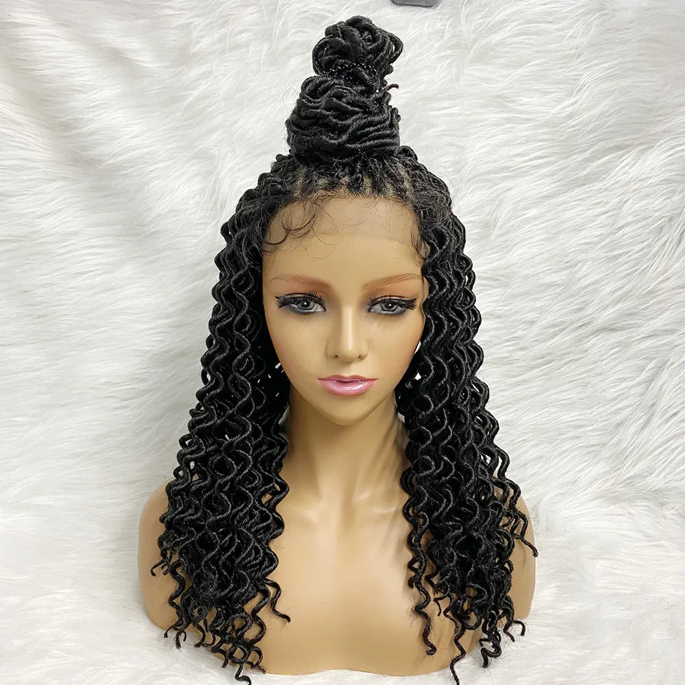 Water Wave Braided Wig | 9x6 Lace Front with Baby Hair