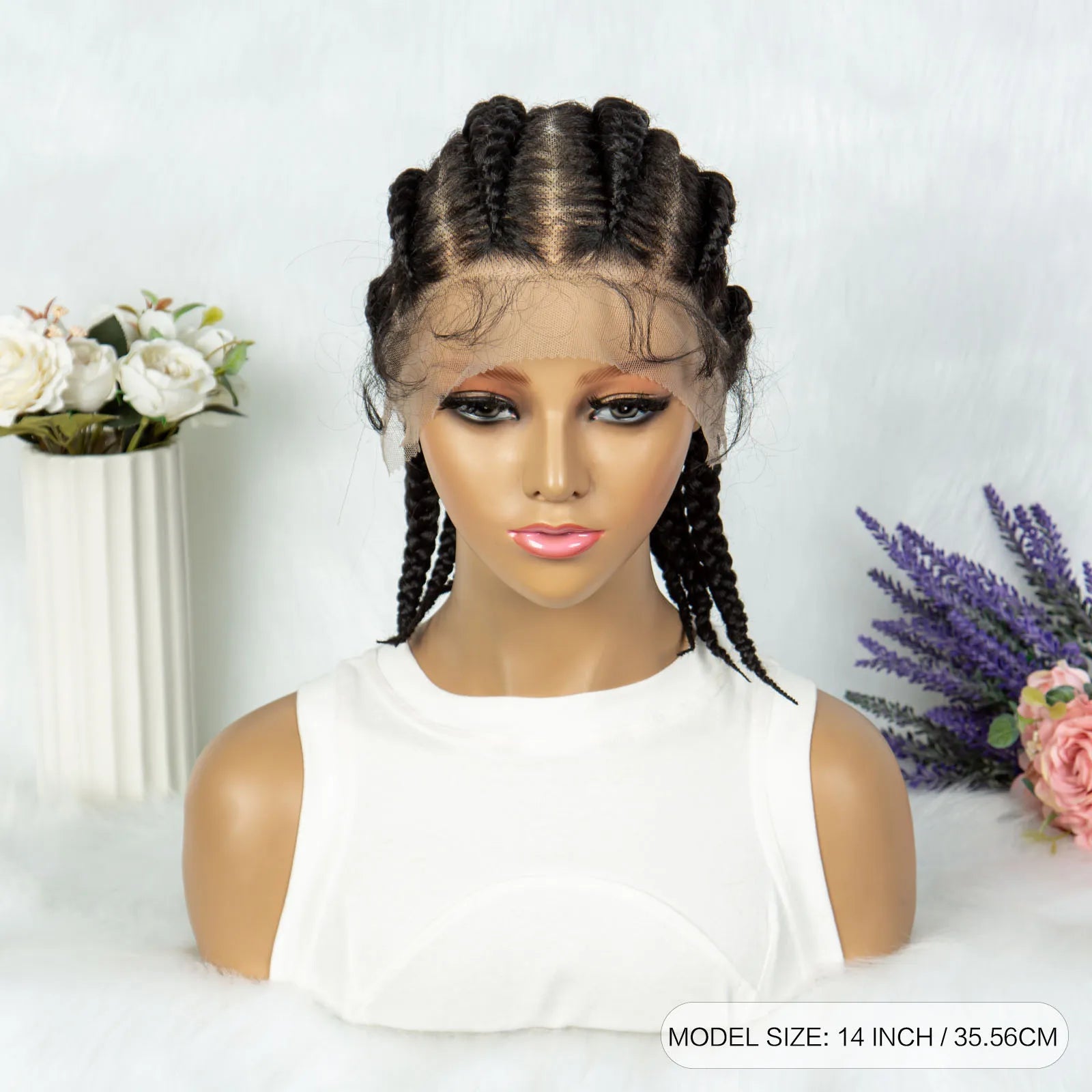 KIMA Full Lace Cornrow Box Braids Wig | Versatile Braiding Styles
