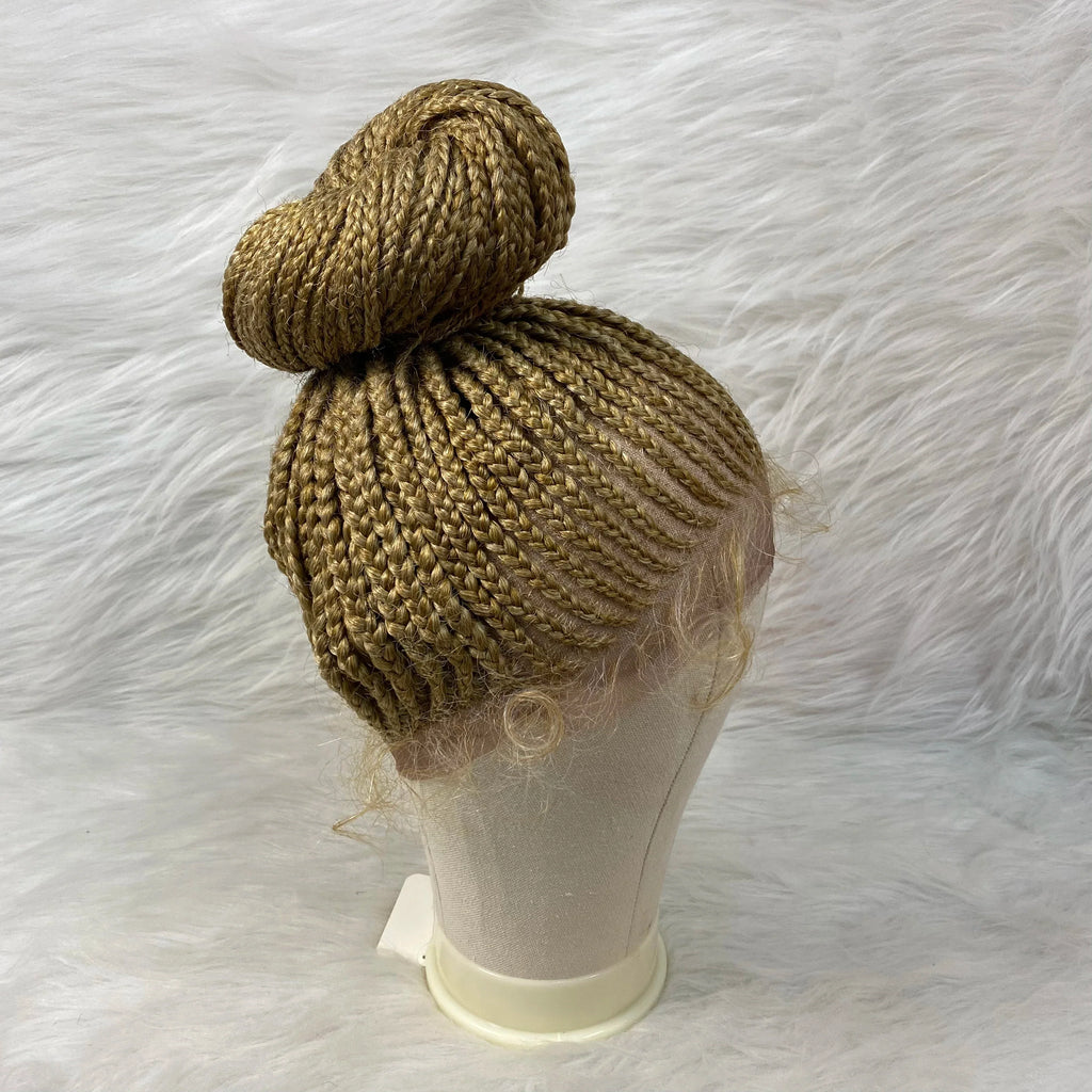 Chic Bun Braided Wig | Lace Front Updo with Baby Hair
