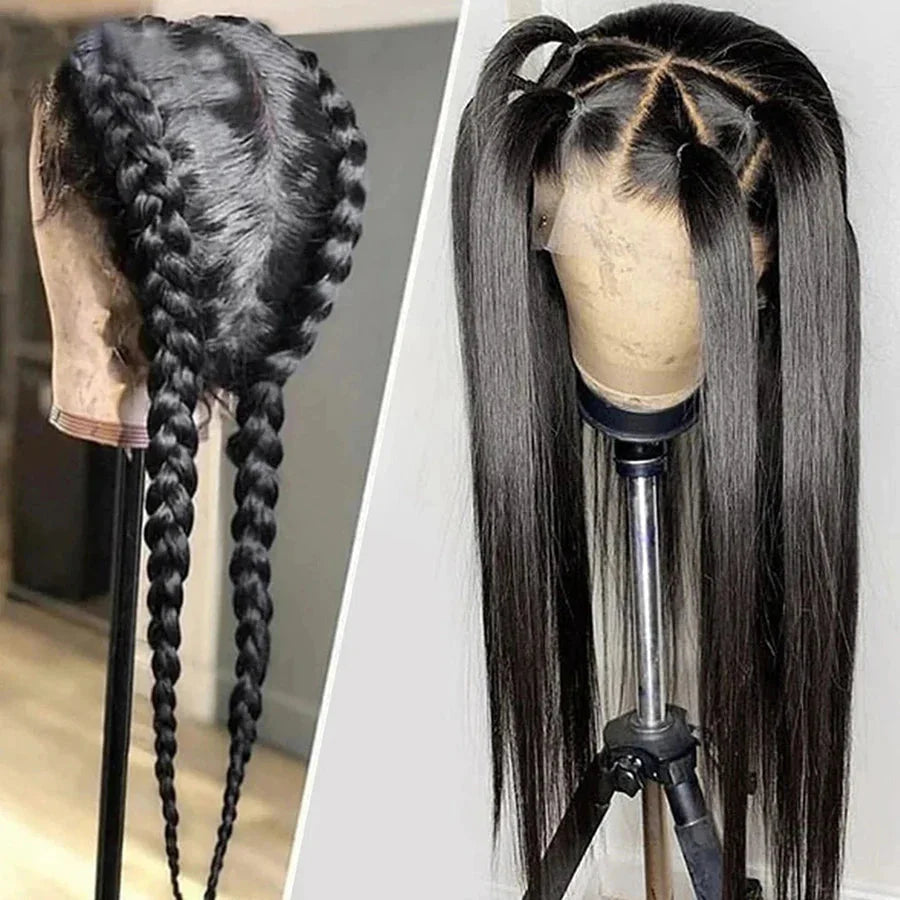 Bone Straight Lace Frontal Wig | 180% Density | Raw Indian Remy Hair | 12-24 Inch