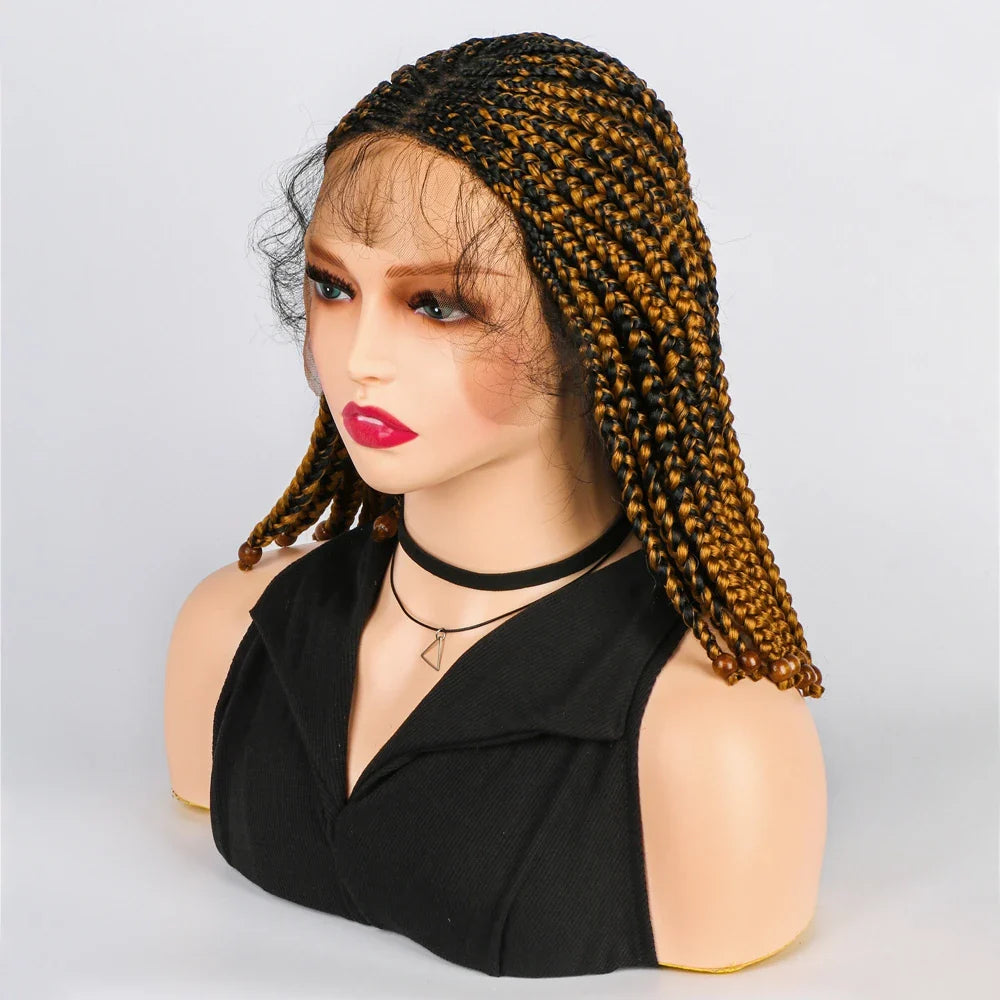KIMA Beaded Cornrow Braids Bob Wig | Lace Front